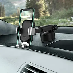 Тримач в машину Baseus Tank Gravity Car Mount With Suction Base silver (SUYL-TK0S) - мініатюра 4