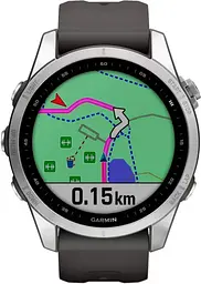 Смарт-годинник Garmin Fenix 7S Silver with Graphite Band [010-02539-00/01] [77744] - мініатюра 2