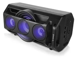 Колонка портативна 2.0 REAL-EL X-777 Black, 2 x 32.5 Вт, пластиковий корпус, Bluetooth, MicroSD / USB, живлення від акумулятора, 8800мА * год, керування зверху - мініатюра 3