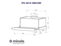Витяжка Minola HTL 5614 WH 1000 LED - мініатюра 10