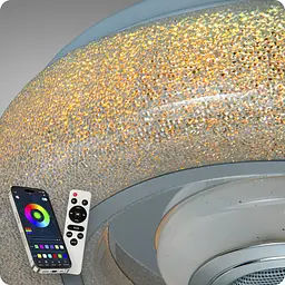 Люстра світлодіодна 517 Dlight RGB з пультом і колонкою 45Вт Білий (02147) - мініатюра 6