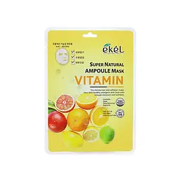Тканинна маска Ekel Super Natural Ampoule з комплексом вітамінів