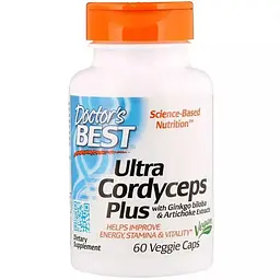 Ультра кордицепс плюс Doctor's Best Ultra Cordyceps Plus 60 рослинних капсул