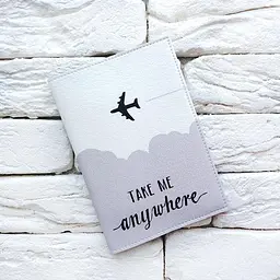 Обкладинка для паспорта Take me anywhere (сірий)