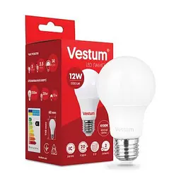 Лампочка Vestum A60 12W 4100K 220V E27 (1-VS-1103) - мініатюра 3