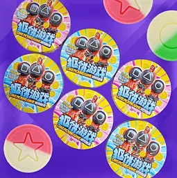 Льодяники Squid Game Dalgona Biscuits Korean Fruit Candy Гра в Кальмара 27г - мініатюра 7