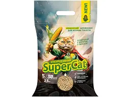 Наповнювач для туалету SuperCat Кукурудзяний комкуючий 2.5 кг (3539)