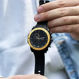 Чоловічий наручний годинник 6012 Black-Gold Sanda acs0030972 - мініатюра 5
