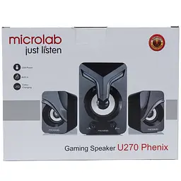 Акустична система 2.1 Microlab U-270 11W, USB, LED, чорна - мініатюра 4