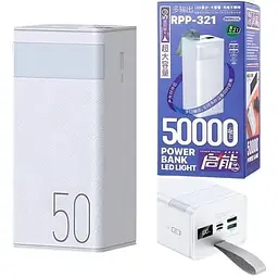 Зовнішній акумулятор Remax RPP-321 Chinen QC 22.5W + PD 20W 50000 mAh білий 6954851243021 - мініатюра 2