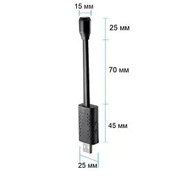 Wifi камера USB на гнучкому шлейфі Jianshu U21, запис 640х480P, без акумулятора, Iwfcam app (101123) - мініатюра 7