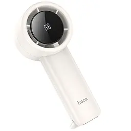 Портативний вентилятор Hoco HX63 Fashion high-speed handheld fan 2000 mAh White - мініатюра 3