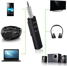 Адаптер ресивер Bluetooth бездротова передача звуку AUX MP3 WAV акумуляторний ver 4.1 AX-03 mini - мініатюра 2