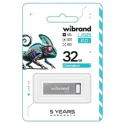 USB флеш накопичувач Wibrand 32GB Chameleon Silver USB 2.0 (WI2.0/CH32U6S) - мініатюра 2