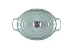 Каструля із кришкою Le Creuset Signature Cast Iron Oval Casserole 21178297174430 29 см 4.7 л морська сіль - мініатюра 4