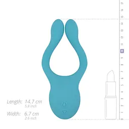 Універсальний вібратор для пар Cala Azul - Dani Couples Toy, 10 режимів - мініатюра 7