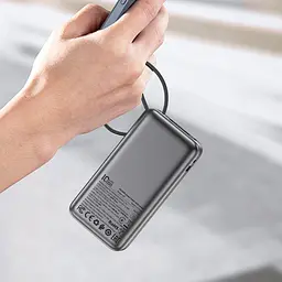 Зовнішній акумулятор Acefast M7 PD30W power bank with cable 10000mAh, Black (6974316283379) - мініатюра 7