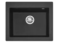 Гранітна кухонна мийка Rea West XL black ZLE-00116, Чорний матовий - мініатюра 6