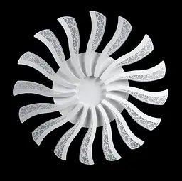Люстра стельова LED Splendid Ray LK39265/16 BIG, 160W, білий, сучасний стиль, з пультом, 80 см