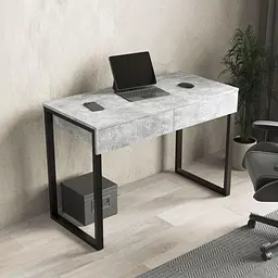 Комп'ютерний стіл із двома висувними ящиками Loft FHX-2 Бетон