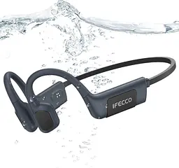 Кісткові навушники для плавання IFECCO M05 з вбудованою пам'ятю 32 ГБ, MP3-плеєром, Bluetooth 6.0, шумоподавленням та вологозахистом IP68