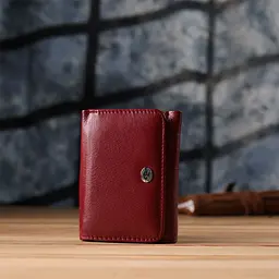 Компактний жіночий гаманець із натуральної шкіри ST Leather 23073 бордовий - мініатюра 9
