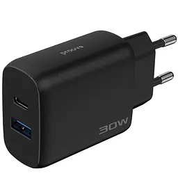 Зарядний пристрій Proove Silicone Power 2 30W (Type-C + USB) + Cable Type-C to Type-C (1m) black (WCSP23011001) - мініатюра 5