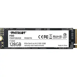 Накопичувач SSD 128GB Patriot P300 M.2 2280 PCIe 3.0 x4 NVMe TLC (P300P128GM28)