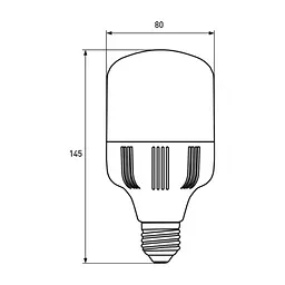 Лампочка EUROELECTRIC Plastic 20W E27 4000K 220V (LED-HP-20274(P)) - мініатюра 3