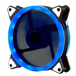 Корпусний кулер Voltronic sleeve fan 3-контактний + 4-контактний — 120 мм, 12 В, 1100 об/хв, синій, двосторонній - мініатюра 2