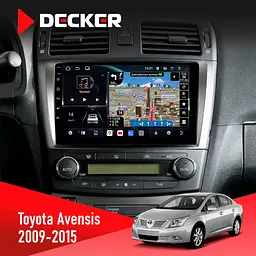 Штатна магнітола Toyota Avensis 2008-2015 Black Decker D9-011 4x64, DSP, 4G, 360 Decker (НФ-00009203)
