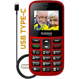 Мобільний телефон Sigma mobile Comfort 50 CF115 Easy Red (UA UCRF) - мініатюра 2