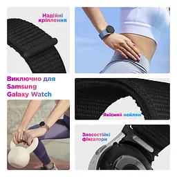 Ремінець ArmorStandart Nylon Band Samsung Watch 8 / 8 Classic (20x113 mm) Starlight (ARM87366) - мініатюра 2
