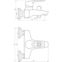 Змішувач для ванни DOMINO SIRIUS DSV-102NE - мініатюра 4