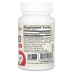 Коензим Jarrow Formulas Co-Q10 100 mg 60 вегакапсул - мініатюра 2