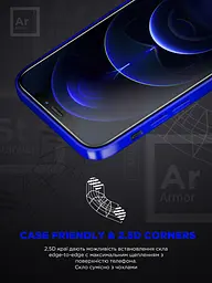 Захисне скло на екран для Apple iPhone 11 Pro/XS, Space Black Icon, 2.5D загартоване скло на весь екран, глянцеве, плоске, з чорною рамкою, олеофобне, 9H, клейовий шар по всій поверхні, з сіткою для захисту динаміка, ArmorStandart (ARM59214) - мініатюра 7