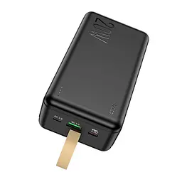 Зовнішній акумулятор Hoco J87B Tacker power bank 30000mAh 3 виходи чорний - мініатюра 2