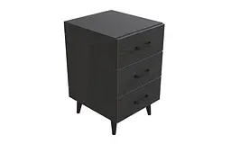 Тумба Віва 3 на конусних ніжках Ferrum-decor 56,5x35x40 Чорний метал ДСП Сосна Кембра 16 мм (FRD-106818) - мініатюра 3