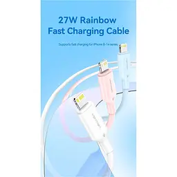 Кабель Vention USB 2.0Type-C M-LightningM,1.0 м,PD 27W,PVC, білий (LAKWF) - мініатюра 6