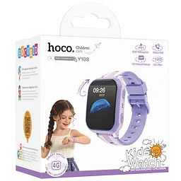 Дитячий cмарт-годинник Y108 4G with call function Purple Hoco teh0029828 - мініатюра 3