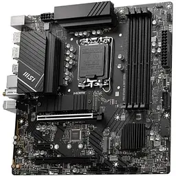 Материнська плата MSI PRO LGA1700, B760M-A WIFI DDR4, B760, 4xDDR4, Int.Video(CPU), 4xSATA3, 2xM.2, 2xPCI-E 16x 4.0, 1xPCI-E 1x 3.0, ALC897, RTL8125BG, WiFi6, Bluetooth 5.3, 9xUSB3.2/6xUSB2.0, 2xHDMI/2xDP, MicroATX - мініатюра 4