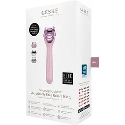 Електронний ролик для обличчя з мікроголками GESKE MicroNeedle Face Roller 9 в 1 рожевий - мініатюра 5