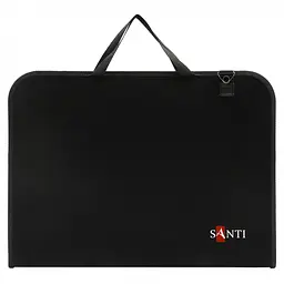 Папка-портфель для ескізів Santi А3 пластикова з тканинними ручками чорна (492282)