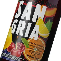Напій винний Salute Sangria слабоалкогольний зброджений напівсолодкий червоний 6-6.9% 0.75 л - мініатюра 5