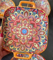 Салатник Olens Рисованный 8030-475 23х18.5х4 см желтый