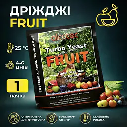 Турбо дріжджі Alcotec Turbo Yeast Fruit 60 г - мініатюра 2