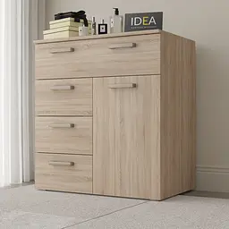 Комод на 4 шухляди з дверима Idea ТКБ-367.2 Дуб сонома