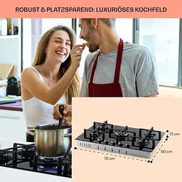 Газова варильна поверхня Klarstein Illuminosa 5 (10035465) - мініатюра 7