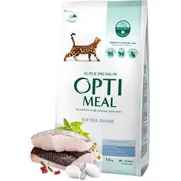 Сухий корм для кішок Optimeal з високим вмістом тріски 1.5 кг (4820215369657)