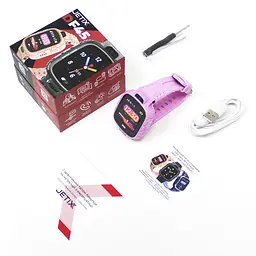 Дитячій смарт годинник-телефон JETIX DF45 Anti Lost Edition вологозахищені для дитини (Pink) - мініатюра 9